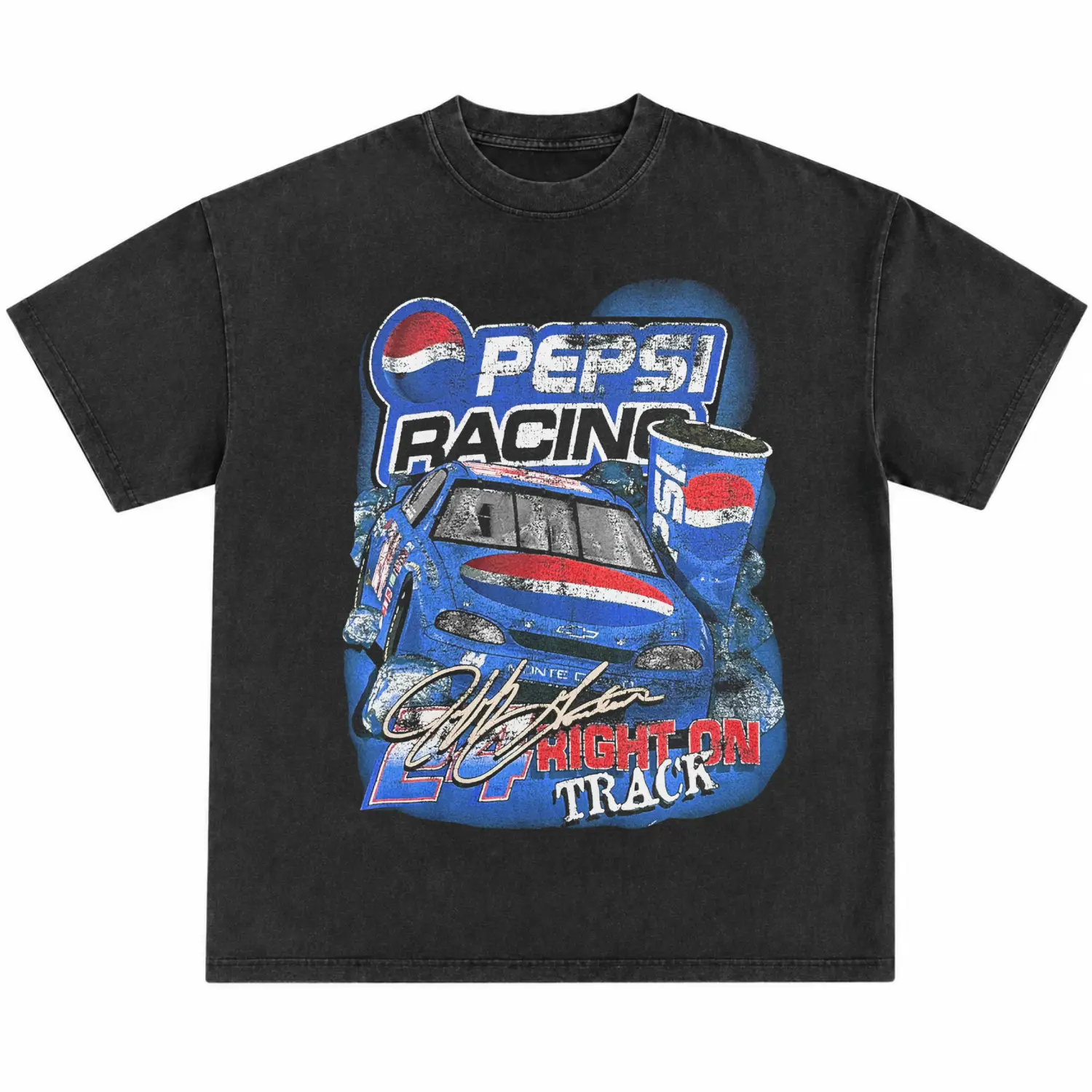 Peps! Racing Vintage Graphic Tee, Retro NASCAR Racing Shirt, Classic Cola Motorsport T Shirt, Black Racing Fan Apparel, Pepsi Car Graphic Streetwear Tee, Race Day Vintage Shirt, Menswear & Underwear - Men's Tops - T-shirts