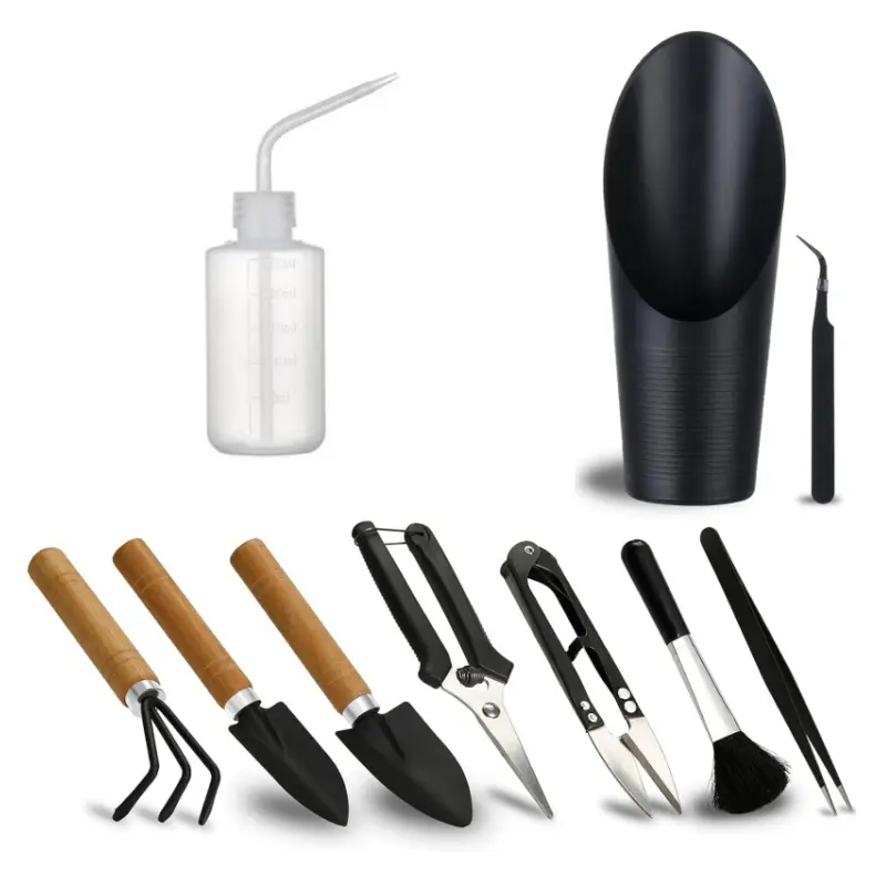 10Pcs Succulent Tools, Mini Garden Tools, Plant Repotting Set(No Flowerpot) | Succulent Watering Tool as Plant Accessories,Small Gardening Hand Tools Kit for Indoor Seedling Soil,Caring Houseplant