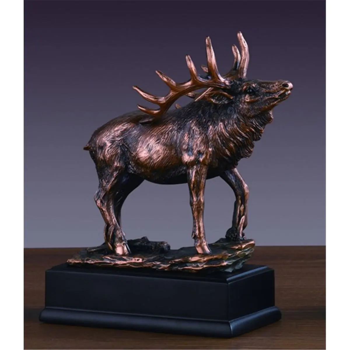 Marian Imports F53156 Bronze-Plated Resin Elk Sculpture, Home Decor Ornaments for Room Decor