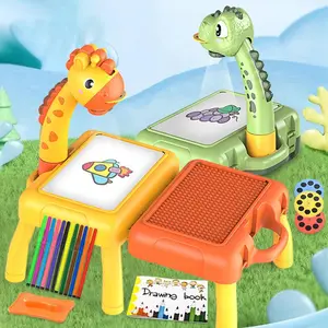 Dinosaur Projector Painting Table, 1 Box Art Drawing Projector Table with Accessories, Educational Learning Toy for Boys & Girls