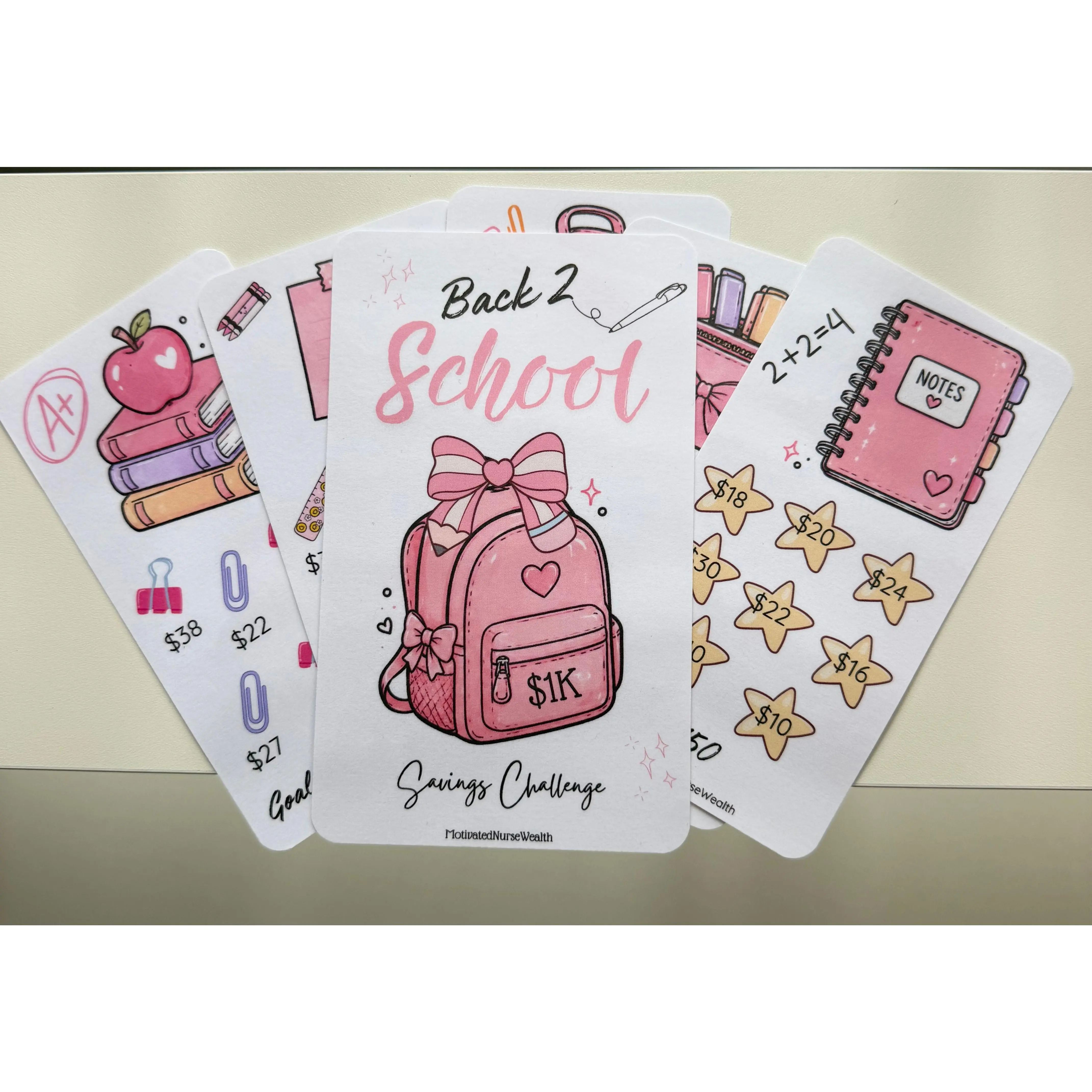 Back to School $1,000 Savings Challenge Dashboard & Trackers | Optional A6 Binder