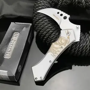 Hot Selling Outdoor Folding Knife, 5cr13mov Blade, 420 Stainless Steel Handle, Portable Survival Tool for Camping Hiking Edc Gear, Camping Tools, Folding Pocket Knives