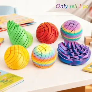 3D Printed Spiral Stress Relief Fidgeting Ball, Multi-Color, Fun Creative Collectible Craft, Teenager & Adult Desktop Decor, Stress Relief Decoration, Holiday Party Gift, Stress Relieving Accessory!