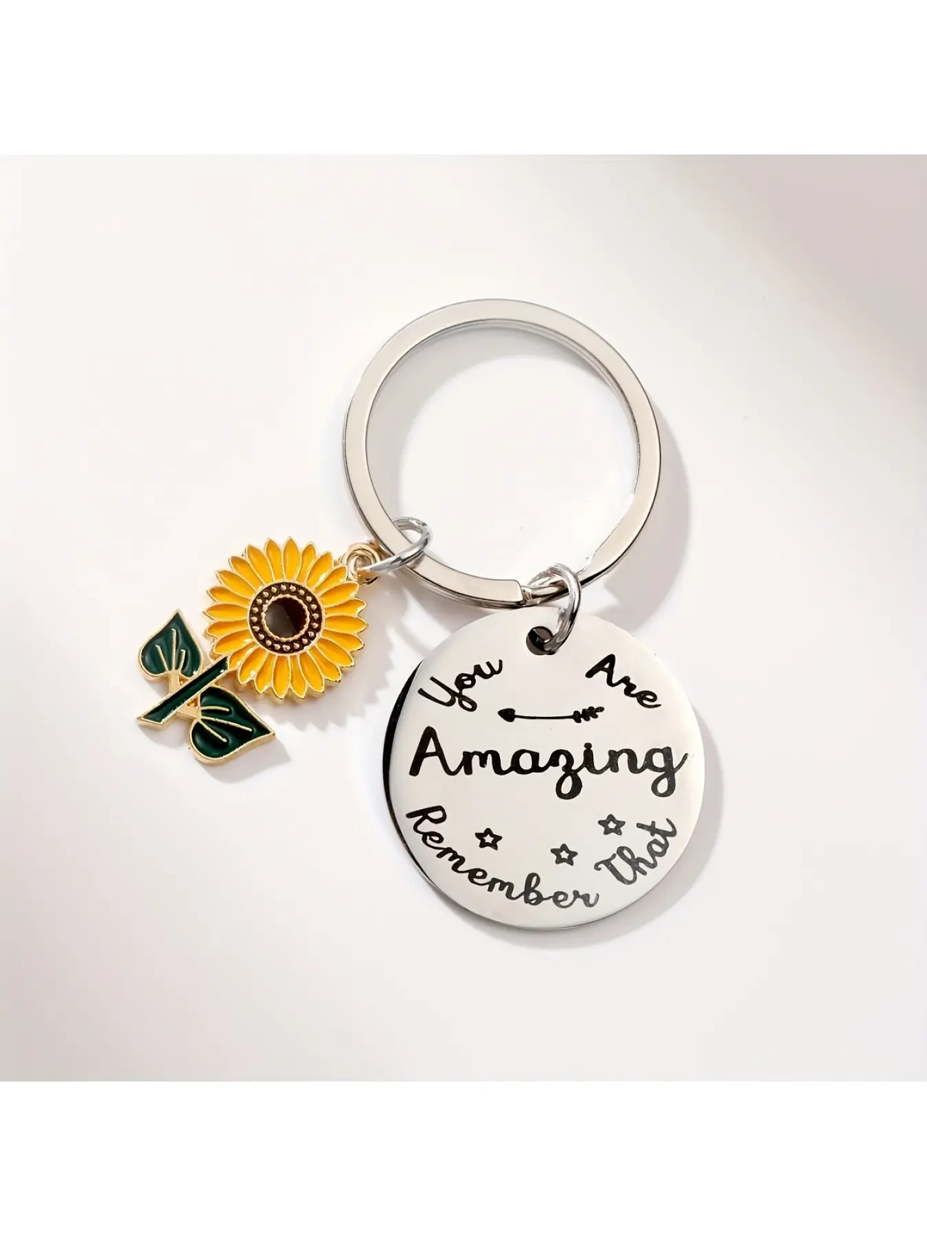 Inspiring sunflower gifts for s, small gifts for mental health, and the best sunflower keychain for motivation, Keychain for Purse