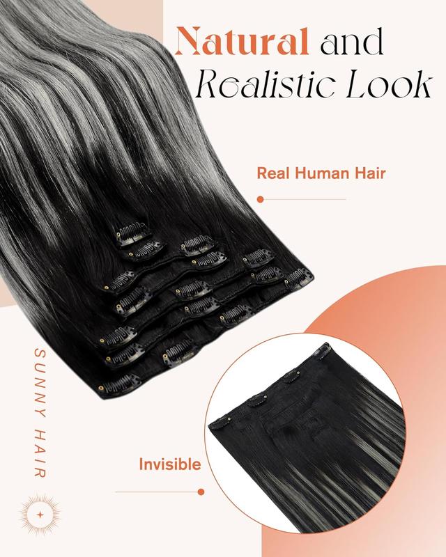Sunny Hair Clip  Extensions Natural Straight Human Hair Clip in Extensions Remy 14Inch-24Inch Easy to Style Restock Sale #TikTokShopBlackFriday