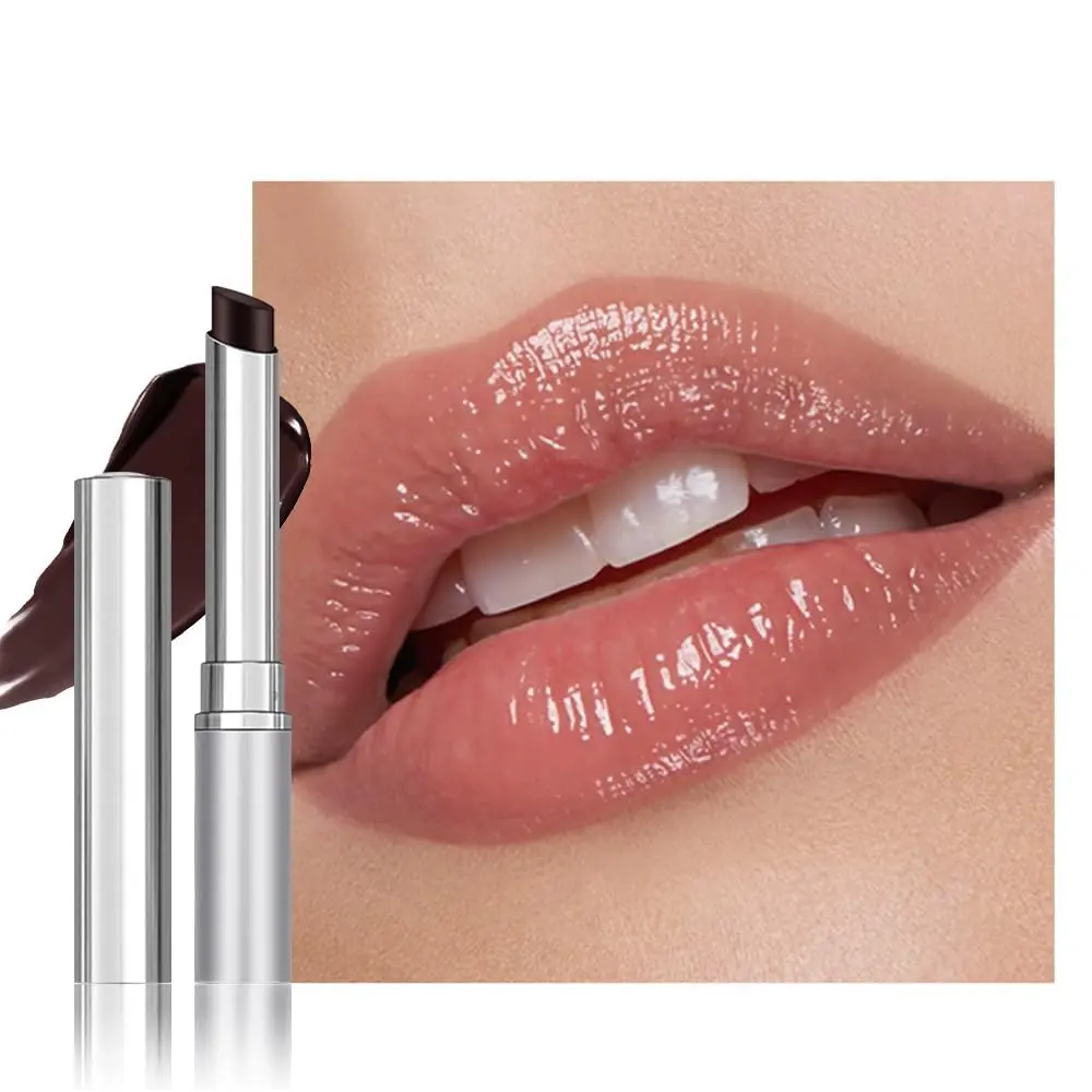 Nude Brown Honey Tinted Lip Stain Lip Balm Lip Gloss Lipstick, Sheer Hydrating Lip Stains Tint, Moisturizing Lip Color for All Skin Tones, Nourishing Lip Balm with a Hint of Natural Black Cherry Tint