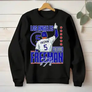 Freddie Freeman Dodgers Grand Slam World 2024 Sweatshirt, Hoodie, Baseball Unisex Crewneck Casual Classic Cotton Fabric Menswear Pullover Jet, clothing, Unisex Gift