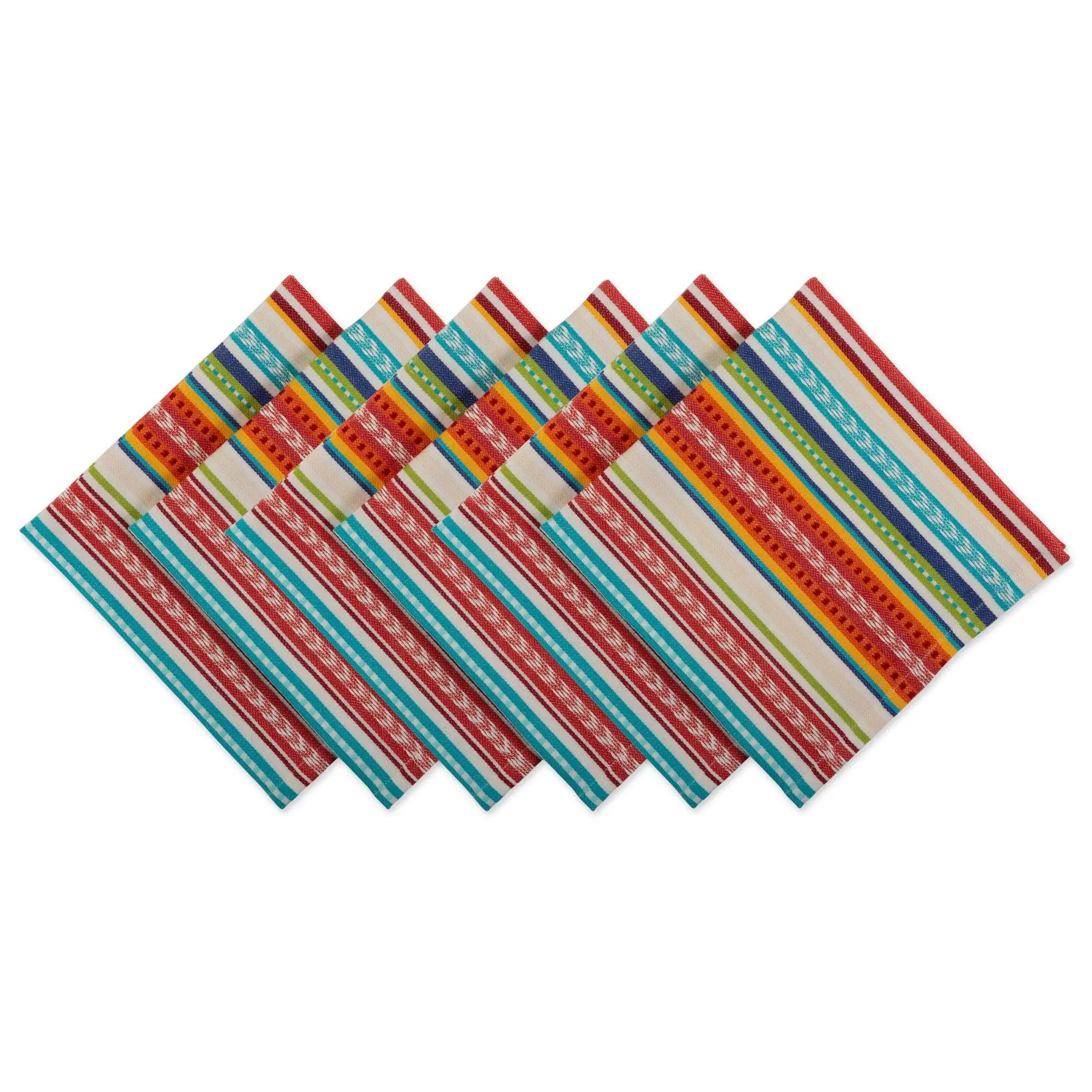 Design Imports Set/6 Baja Stripe Napkins