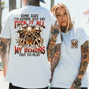 Personalized Year One Day I'm Gonna Just Say F*ck It All Generation X Shirt, My Demons Out To Play Gen X Shirt, Genertion X Shirt, Full Colors, Full Sizes, For Men, For Women