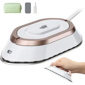 Travel Iron with  , 100-240V Mini Dry Iron for Clothes (No Steam), Max 300W, 60s Heat Up, 302? Non-Stick Ceramic Soleplate, 0.8lbs Ultra-Lightweight ()