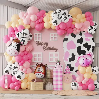 Cowgirl High Chair Banner – Farm Themed 'Holy Cow I'm One' First Birthday Decor, Girl's Cow 1st Birthday Party - View #9