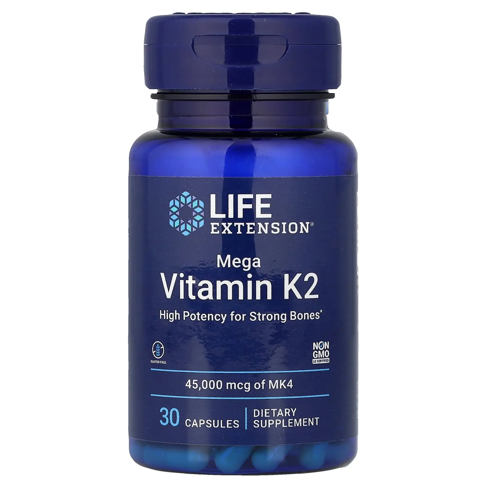 Life Extension Mega Vitamin K2, 45,000 mcg, 30 Capsules