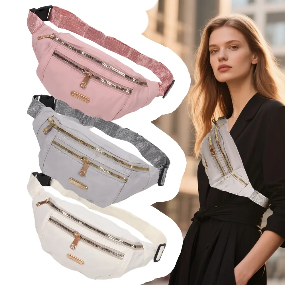 3 Pcs Waterproof Fanny Packs for Women and Men – Waist Pack with Adjustable Strap, Lightweight Waist Pouch for Sports, Running, Exercise, Walking, Travel – Hands-Free Belt Bag Set, Multiple Zippered Pockets