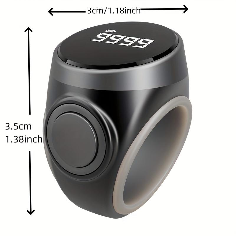 OLED Display Counting Ring, Tasbih, Featuring a Skin-Friendly Adjustable Silicone Ring, Easy to Operate And Convenient to Use, Equipped with a TYPE-C Charging Interface for Easy Battery Life, Suitable for Prayer Counting