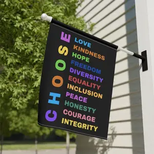 Choose Love Garden Flag, Kindness Lawn Flag, Feminist Garden Flag, Social Justice Yard Flag, Community Garden Flag, Liberal Flag, DEI Flag