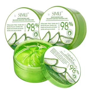 3 Pack Simu Aloe Vera Gel, Natural Gentle Type, Long-Lasting Hydrating Moisturizer, Skin Care Essential for Students & Commuters, Moisturizing