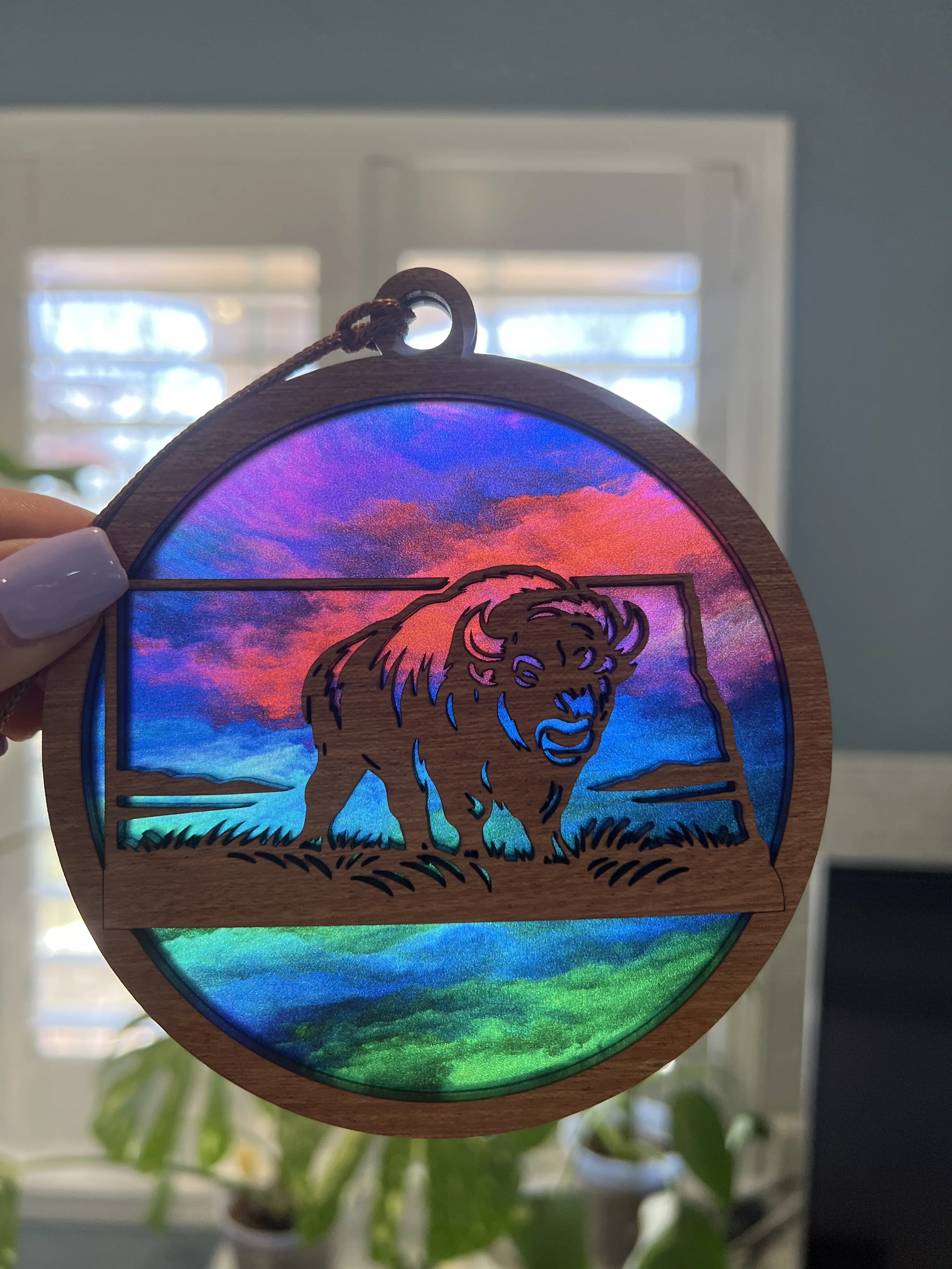 North Dakota Suncatcher for Sunny Window