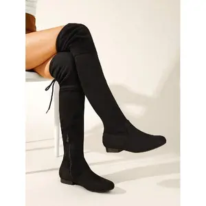 Women's Faux Suedes Over The Knee Thigh High Flat Boots
