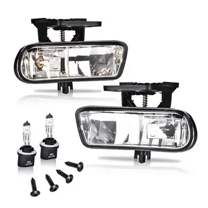 Fit For 99-02 GMC Sierra 00-06 Yukon Clear Front Bumper Fog Lights Driving Lamps