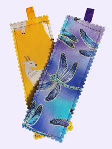 2 Fabric Bookmarks - Assorted Colors and Designs Bookmarks