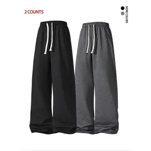 Men'sSolidColorDrawstringWaistSweatpants,CasualComfyRegularFitJoggerPantsforSpring&Fall,Men'sTrousersforDailyWear Menswear Beige