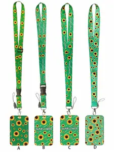 Official Invisible Disability Radar Keychain with Sunflower Lanyard and ID Holder, Special Needs Support Accessories, Casual Style