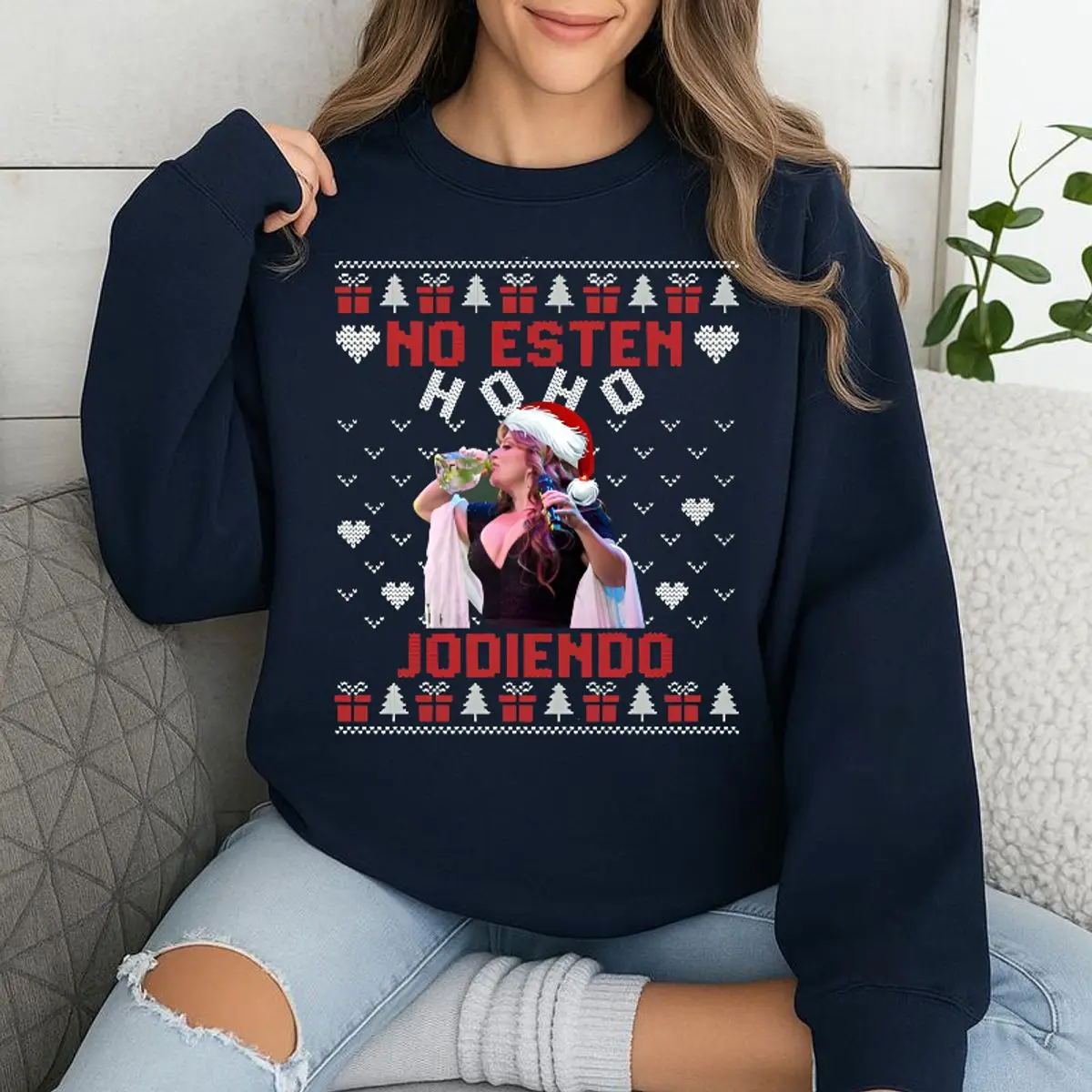 Jenni Rivera No EstÉN Ho Ho Jodiendo Sweatshirt, Funny Christmas Sweatshirt, Jenni Rivera Hoodie, Holiday Gift Shirt, Unisex Sweater Pullover Tee