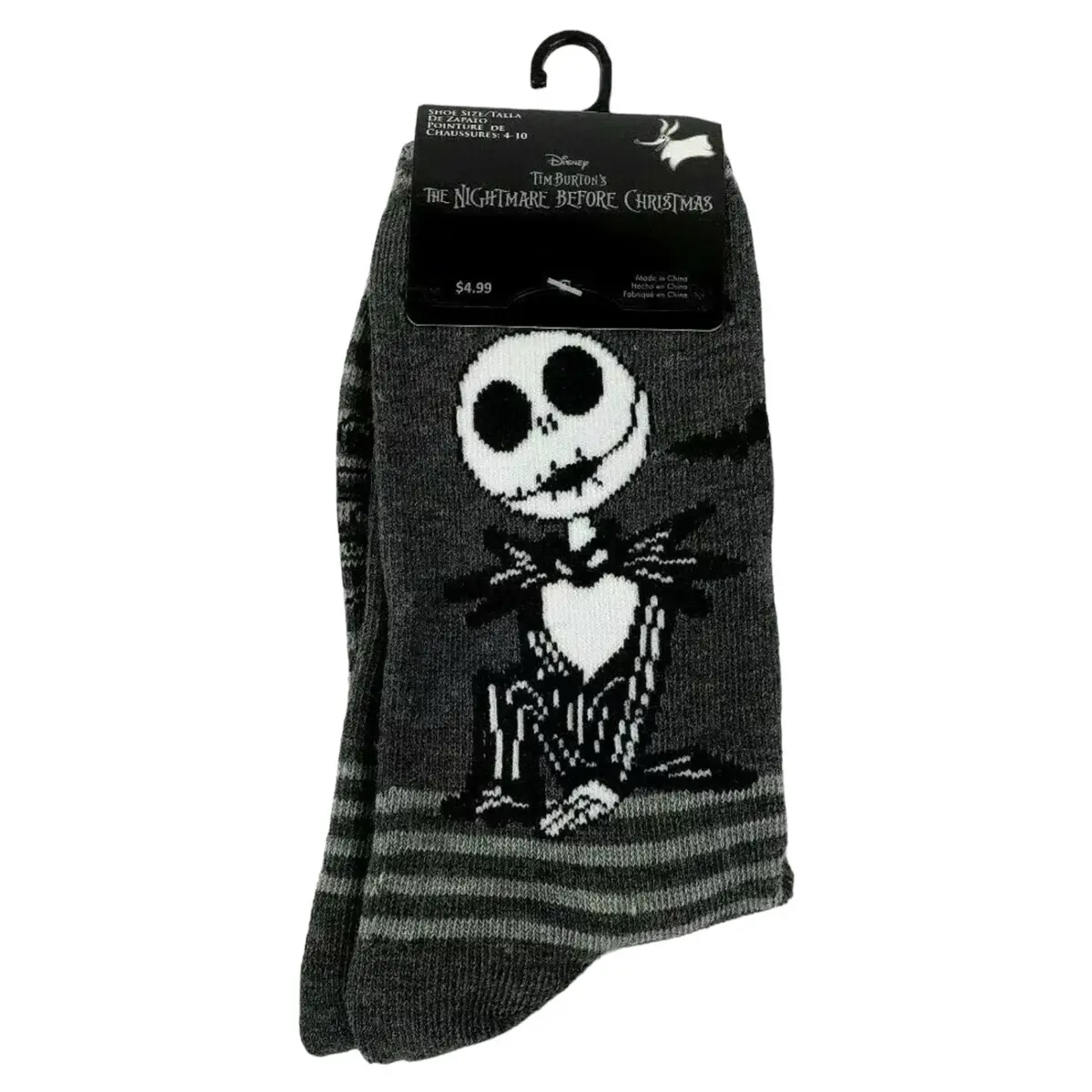 Jack Skellington Womens Crew Socks - Nightmare Before Christmas - Size 4-10 - Underwear - Womenswear