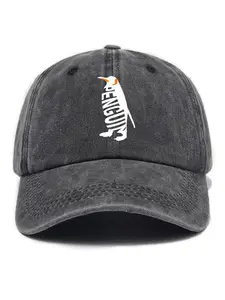 Vintage Penguin Print Baseball Cap, Casual Soft Top Baseball Cap for Men & Women, Fashion Accessories for Daily Wear