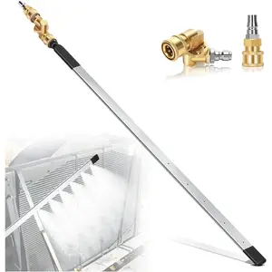 40'' Portable Radiator Cleaning Wand, Water and Air Dual-Use 4500 PSI  Washer Tool, Two 1/4''Quick Coupler,Radiator Cleaning Wand Fit for Household ,,RV Radiators