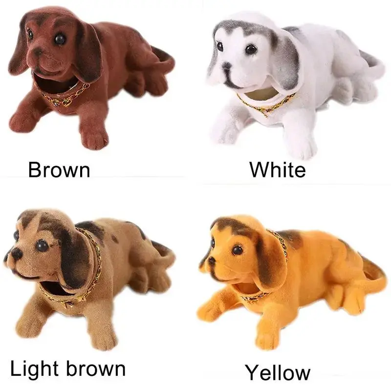 Car Ornaments Shaking Head Dog Doll, Cute Nodding Puppy Dashboard Toys Auto Interior Accessories Kids Gift