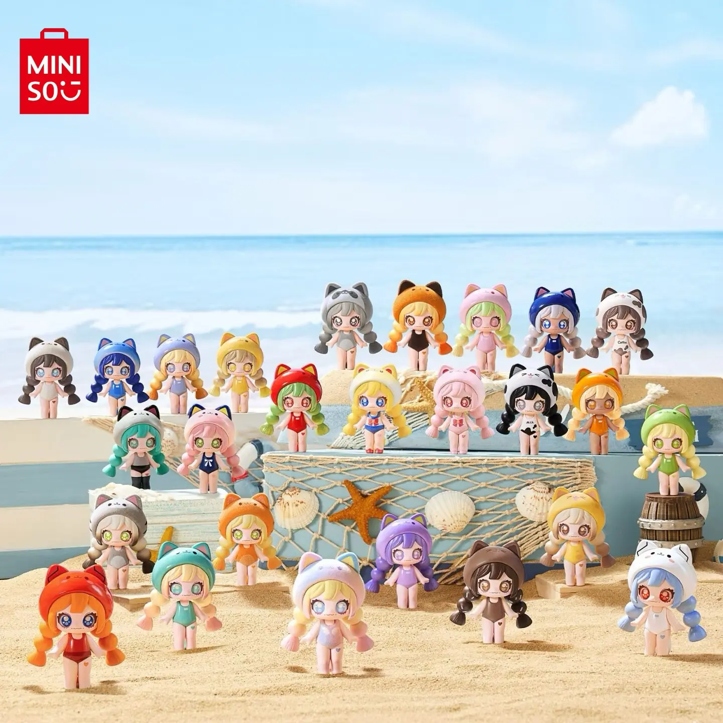 Miniso HOLA Dopamine Cat Series Iconbox Blind Box Figure Cute Collectible Toy Figurine Gift For Fans#Summervibes