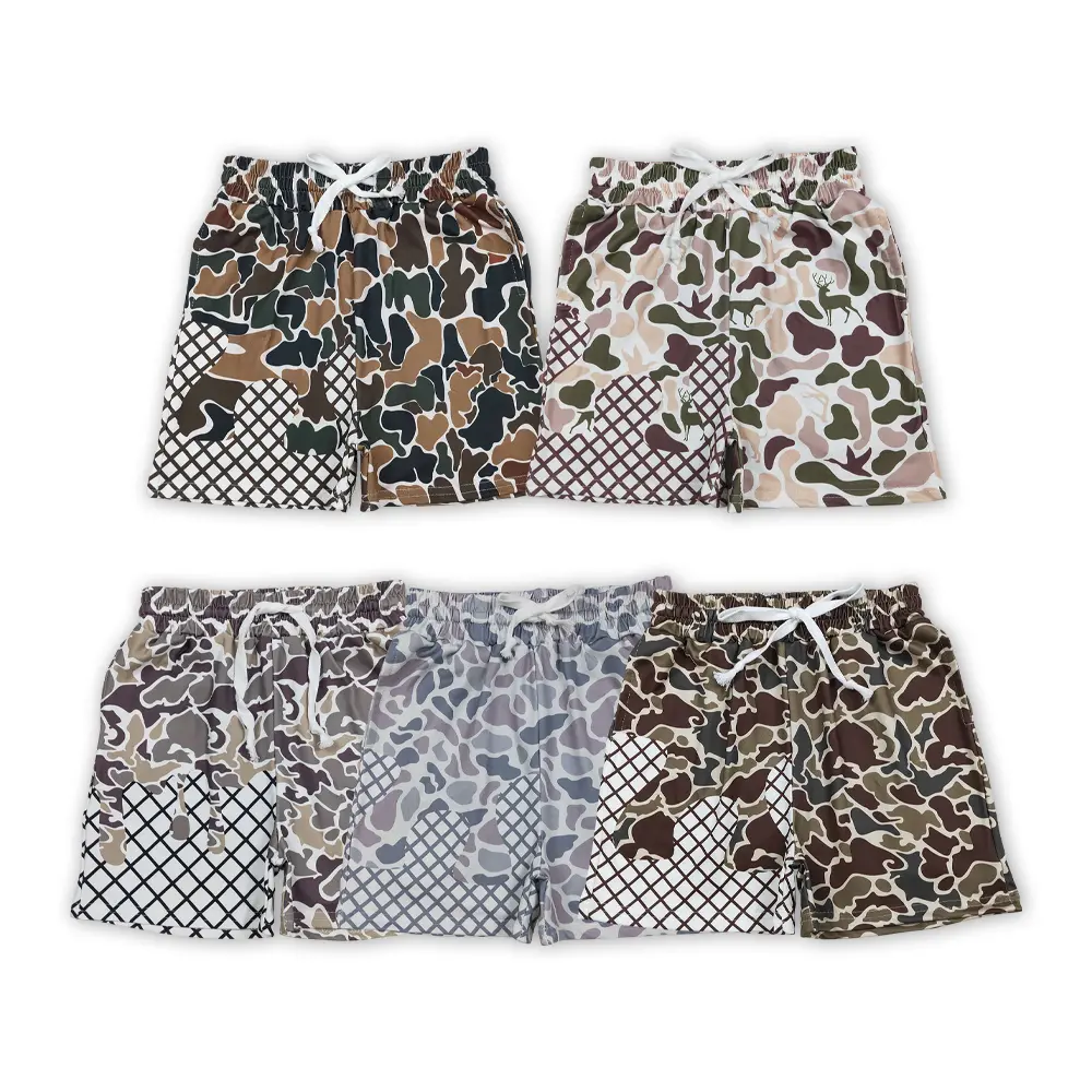Youth Boys' Camo Pocket Shorts - Kids' Outdoor Hunting Bottoms, Ideal for Hunting Adventures, Youth Boys' Shorts