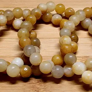 Yellow Topaz Crystal Bead Stretch Bracelet (8mm)