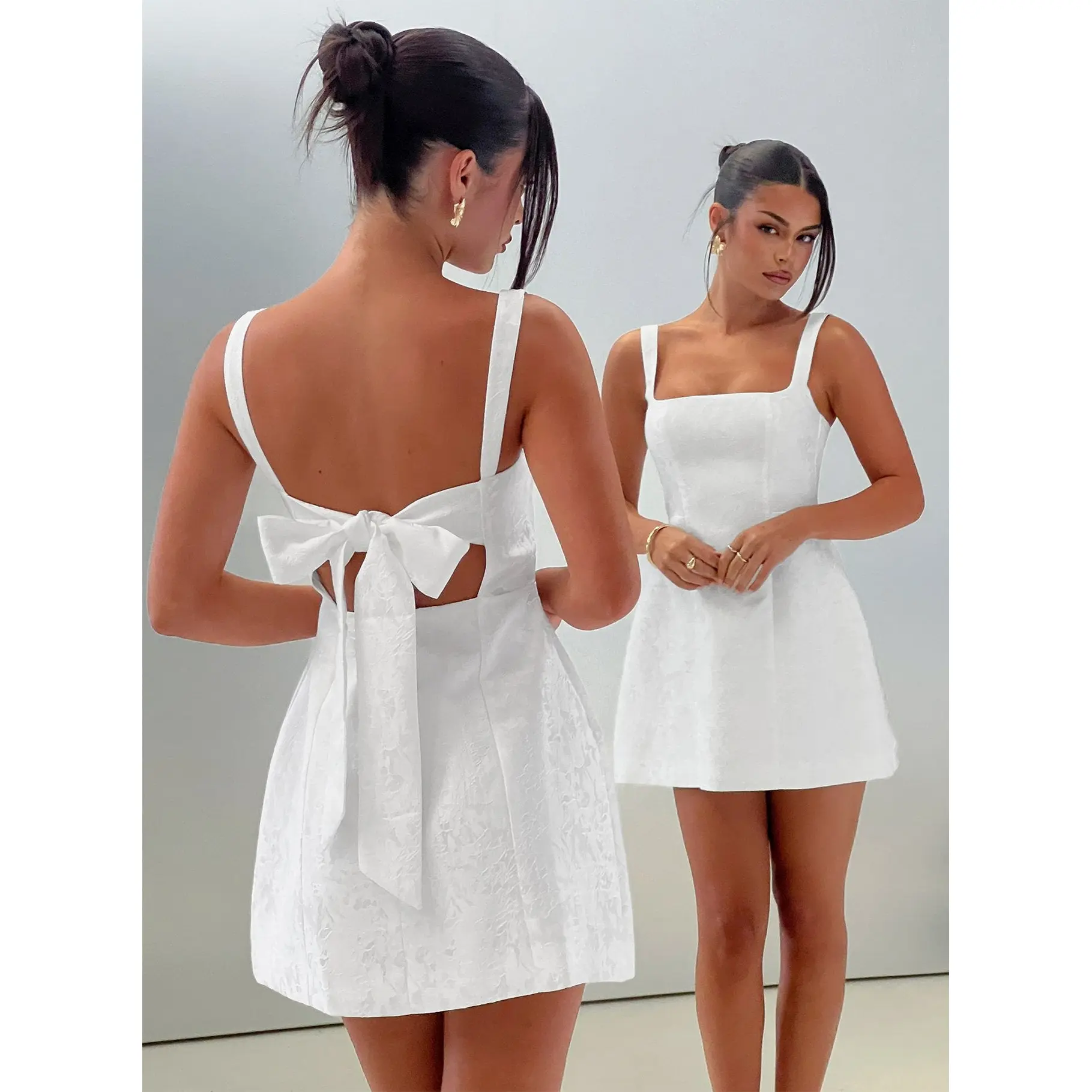 white summer dress embroidered Dreaming Of Summer Embroidered Dress In White