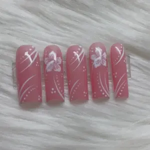 Hibiscus Kiss - Reusable Press On Nail