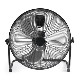 100W High Velocity Floor Fan 2661 CFM, 3-Speed Heavy Duty Metal Drum Fan with Carry Handle & 120° Tilt, Portable Industrial Air Circulator for Garage Workshop