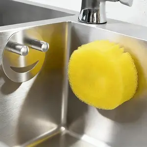 2Pcs Sponge Holder Stainless Steel Caddy Storage Rack Organizer with Suction Cup Dishwasher Safe Keep Sponge Dry for Bathroom Kitchen Sink