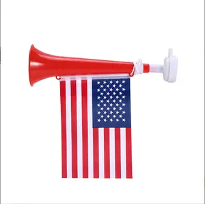 USA 11-inch stadium horn with national flag ，2026Football match，Multiple countries can be selected，sports cheering prop for Football season, midsummer, football matches, parties, festivals, and special occasions, fan seating prop
