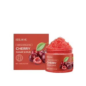 EELHOE Cherry Sugar Body Scrub, Gentle Exfoliating Cleanse Hydrating Moisturizing Body Care