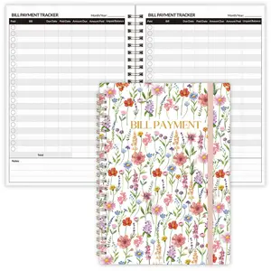 SKYDUE Bill Tracker Notebook with Monthly Payment Checklist, 6" x 8.5"