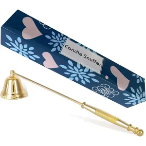 Candle Snuffer Stainless Steel Wick Flame Extinguisher Elegant Candle Accessory for Candle Lovers - Gold