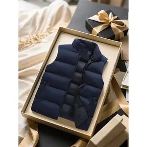 Men's Lightweight Casual Vest, Foldable Design for Autumn & Winter, Warm & Comfortable Daily Wear, Perfect for Storage