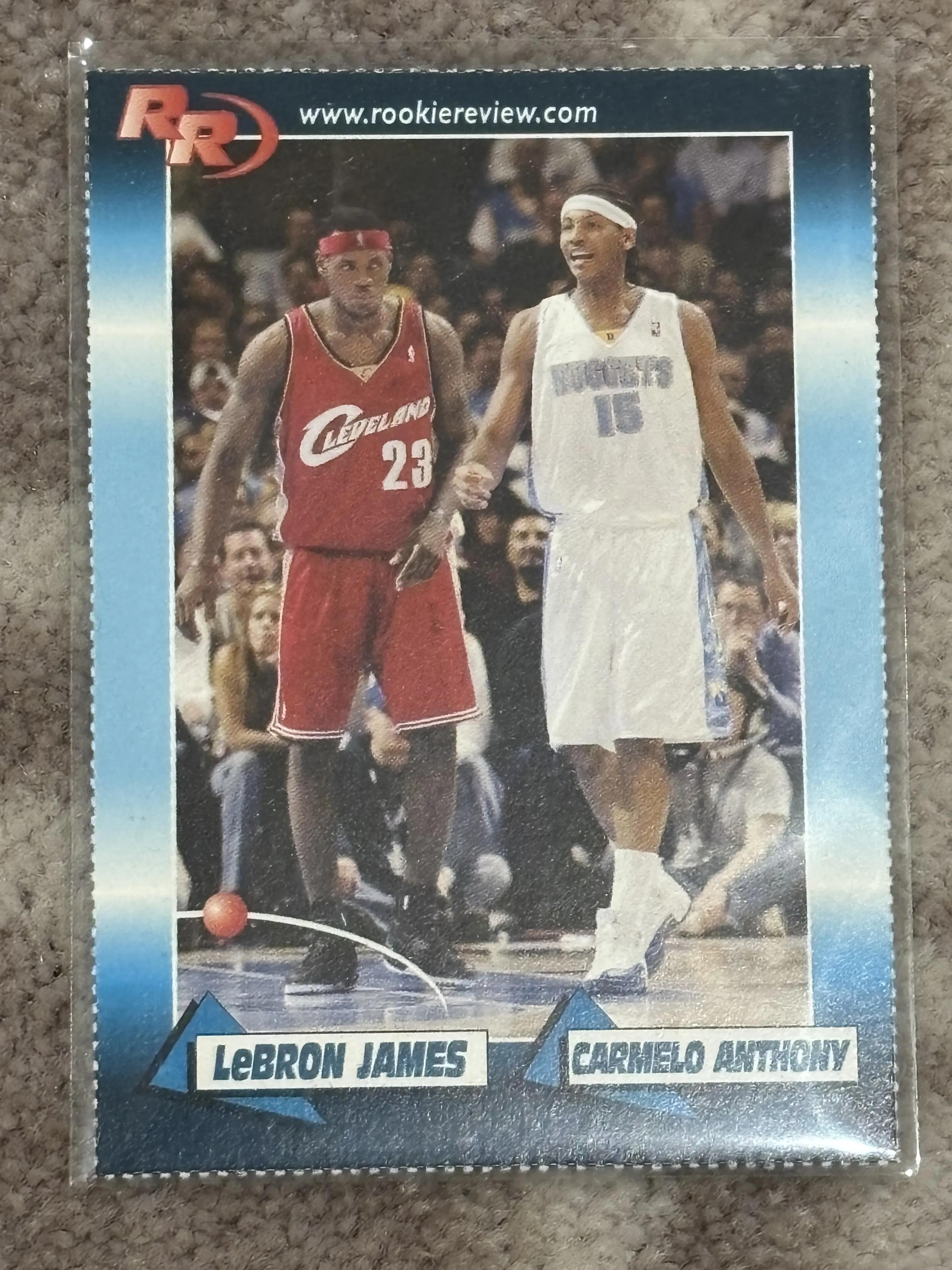 2004 Rookie Review Sports Trading Card - LeBron James, Carmelo Anthony #92