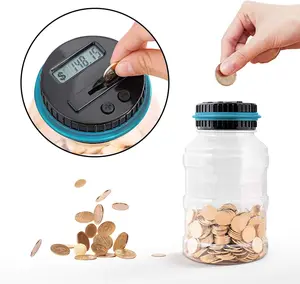 Large Piggy Bank for Boys Adults Digital Coin Counting Bank with LCD Counter 1.8L Capacity Money Jar for All US Coins