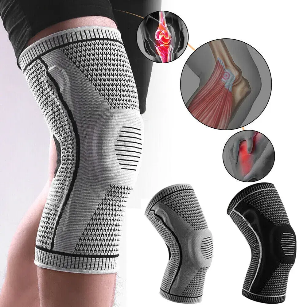 1 Pair Compression Knee Sleeve Brace - Knee Supporter for Joint Pain Relief, Arthritis Support, Badminton & Sports Activities, New, Size M, Weightlifting, Cycling