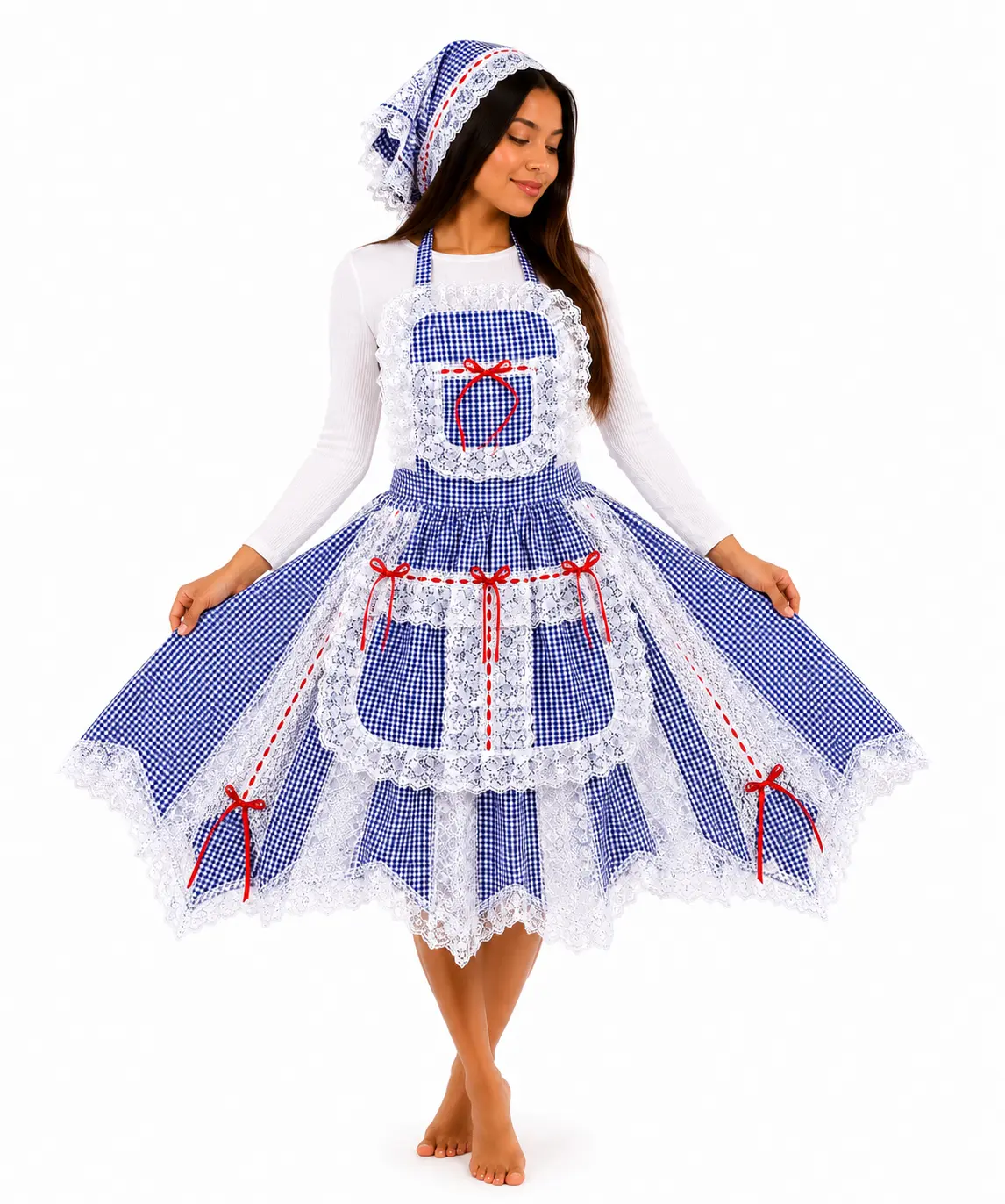 Womens Religious Yemaya Skirt & Apron Set