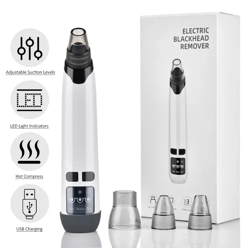 Blackhead Remover Vacuum Acne Pimple Black Spot Suction Electric Facial Pore Cleaner Skincare Exfoliating Beauty Instrument