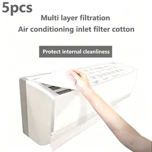 【FathersDayGift】5pcs Air Conditioner Filter Cotton Vent Mesh Dustproof Net, Ultra-Thin Home Ac Hanging Unit Air Inlet Cleaning Cloth Cover