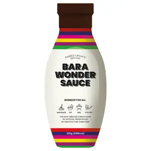 Bara Wonder Sauce, Korean Fusion Sauces, Multi In Use, Authentic Marinade, Dressing, Dipping, Sweet Savory BBQ Sauce for Wings, Beef, Chicken, Salad, Fish, Tofu, Taco
